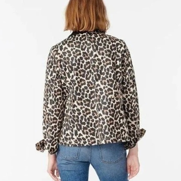 J. Crew Leopard Print Jacket - Black and Tan - Picture 2 of 16